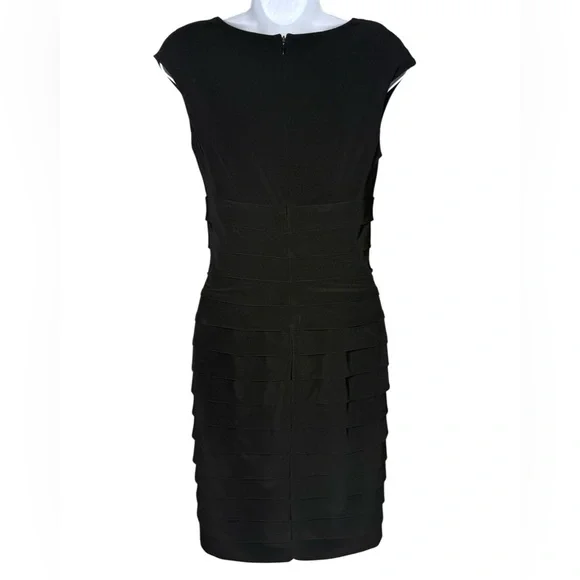 American Living Black Cap Sleeve Midi Dress size 4 - Picture 3 of 6